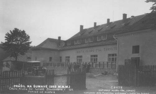 Detailn pohled na turistickou chatu r.1928