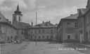 Hotel na nmst s baroknm kostelem sv.Kateiny  r.1932