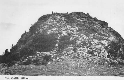 Vrchol Velkho Javoru 1476 m.  r.1926